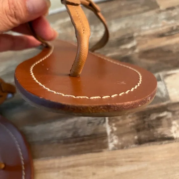 Tory Burch Brown Leather Sandals - Picture 6 of 8